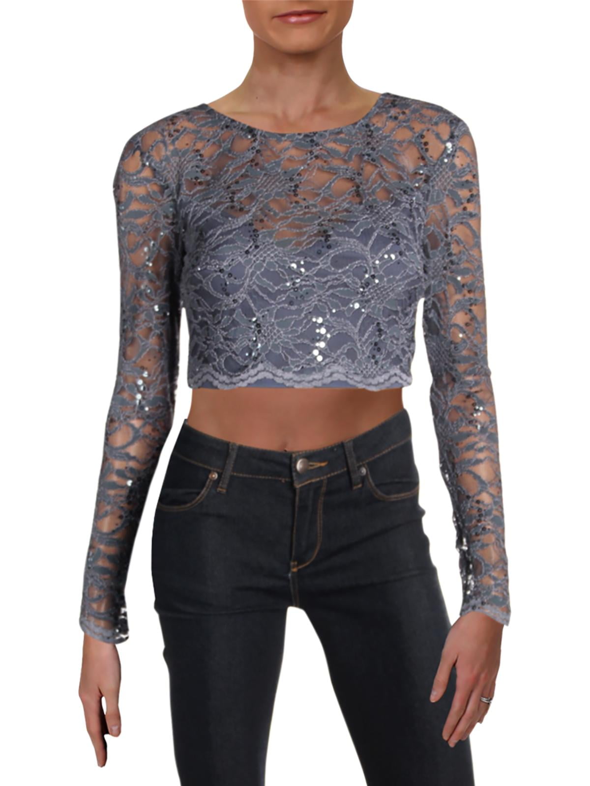 sequin crop tops