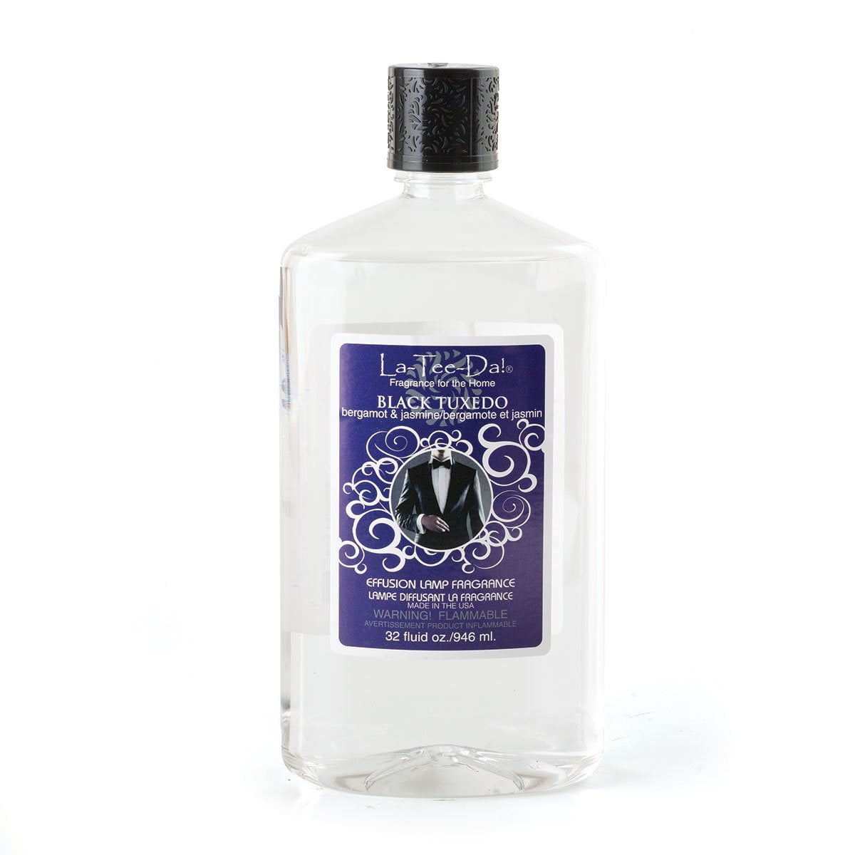 La-Tee-Da Effusion and Fragrance Lamp Refill - Black Tuxedo - 16 oz - Bergamot & Jasmine