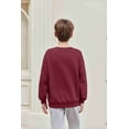 thumbnail image 5 of Arshiner Boys Sweatshirts Long Sleeve Crewneck Pullover Shirt Kids Fashion Fall Winter Sweater Size 6-14 Years Wine Red 150, 5 of 7