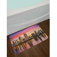 thumbnail image 2 of San Diego Bath Mat, California USA Downtown Skyline at Sunset Twilight Modern Apartment Buildings, Plush Bathroom Decor Mat with Non Slip Backing, 29.5" X 17.5", Multicolor, by Ambesonne, 2 of 2