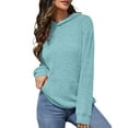 thumbnail image 4 of CAIXIA Sweaters for Women Long Sleeve Knits Hoodie Cozy Lightweight Pullover Fall 2025 Winter Tops,Light Blue, 4 of 8