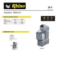 thumbnail image 3 of Amasadora 20 L Acero Inoxidable Panaderia Pasteles Rhino Rhino AMASA-20, 3 of 3