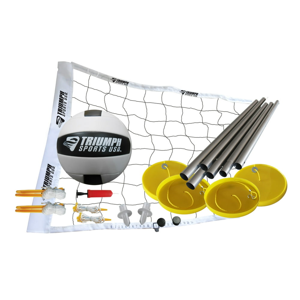 Triumph Beach Volleyball Set Includes Net, Poles, Official Size