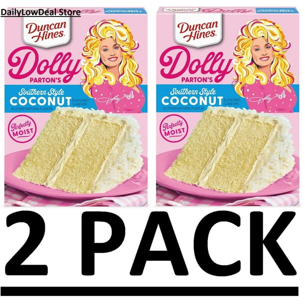 2 PACK Duncan Hines Dolly Parton‘s Southern Style Coconut Cake Mix 15