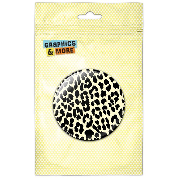 Leopard Print Tan and Black Pinback Button Pin Badge