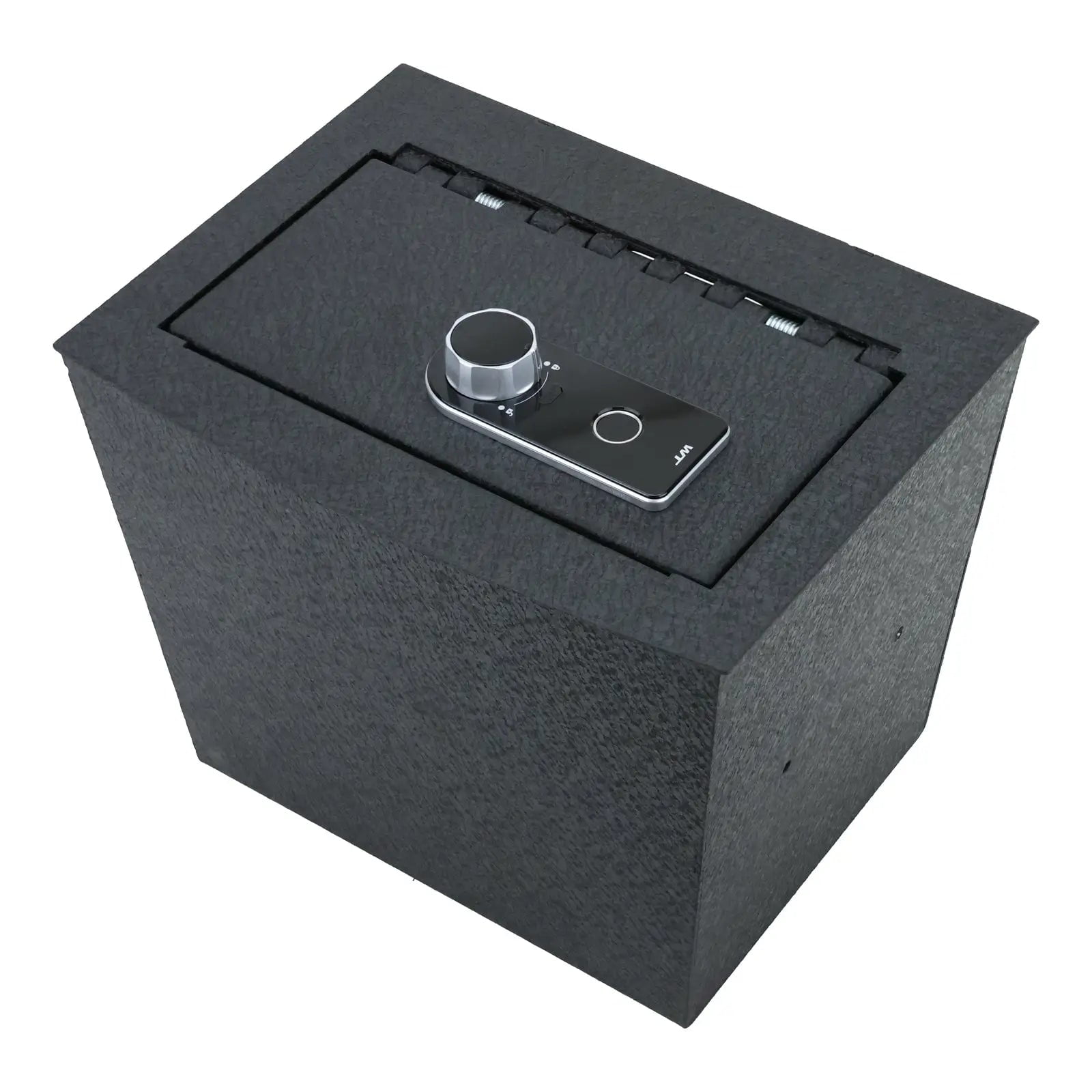 Center Console Gun Safe Vault - WASAI Console Lock Box Compatible with Lincoln Navigator 2018-2023, for Rear Seat Console, Fingerprint Lock with Key.