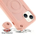thumbnail image 7 of SaniMore for iPhone 13 6.1" Magnetic Case Support Wireless Charging, Soft Silicone & Hard Plastic Frame Built-in 36 Grain N52 Magnets Heavy Duty Full Body Protective Shell, Rosegold, 7 of 7