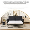 thumbnail image 5 of Sleeper Sofa Bed Pull Out Couch with Memory Foam Mattress 81.5 Inch 2 Seater Convertible Couch for Small Spaces Apartment Studio Living Room Dark Gray, 5 of 9