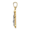 thumbnail image 2 of Auriga 14k Two-tone Gold INRI Hollow Crucifix Cross Pendant for Women (Length - 25mm, Width - 12mm), 2 of 6