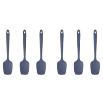 6 Pcs Silicone Spatula Black High Temperature Rubber Spatula Cooking and Baking Kitchen Spatula,6 * silicone spoon,black