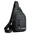 thumbnail image 4 of Bolsa de pecho Bandolera para hombres y mujeres, mochila ligera de varios bolsillos con correa ajustable para viajar, senderismo, deportes y uso diario, 4 of 9