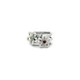 thumbnail image 2 of Gem & Harmony Green Peridot Flower Ring 1/10 Carat (Ctw) in Sterling Silver for Women, 2 of 5