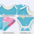 thumbnail image 3 of Cartoon Ice Cream Cones Stars Pure Cotton Bodysuit Short Sleeve Pajamas One-Piece Romper Unisex 18M, 3 of 6