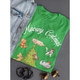 thumbnail image 3 of Merry Catmas Women Shaped T-Shirt, Female Large, 3 of 4