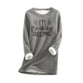 thumbnail image 2 of Birdeem Mode Femme Imprimé Manches Régulières Hiver Ample Vacances Décontracté Manches Col Rond Chemise Hauts, 2 of 12