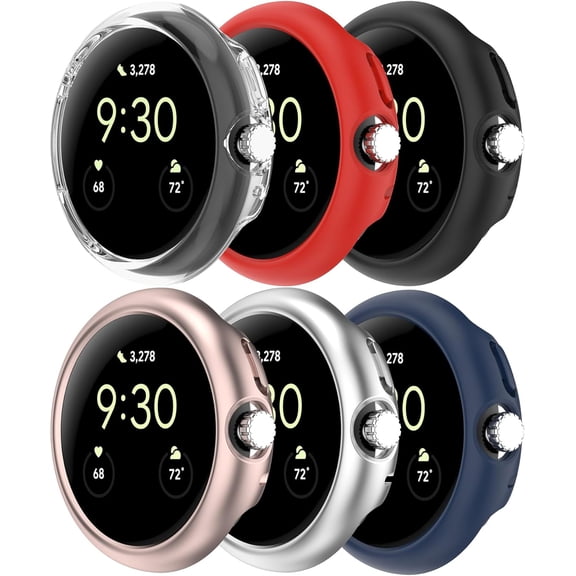KOMI Cases Compatible with Google Pixel Watch 2 Case (No Screen Protector) Pixel Watch 2 Case Shockproof for Pixel Pixel Watch 2 Smartwatch Cases-6 Colors