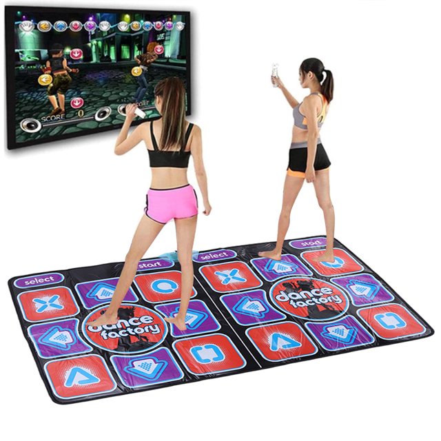 Alfombra Fitness Musical Baile Juego Usuarios Dobles Con Controlador Inalámbrico Detección 100 Música 60 Juegos Sensoriales para Familiares
