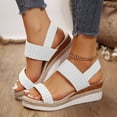 thumbnail image 2 of Women's Espadrilles Platform Wedge Dress Sandals Fashion Comfortable Chunky High Heel Slingback Summer Shoes, 2 of 7