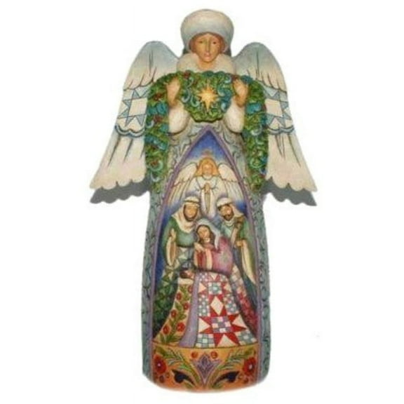 Jim Shore Winter Angel With Nativity Scene