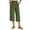 Mint Green, variant on CFLVAEK Summer Capris for Women Casual Wide Leg Side Slit Capri Pants with Pockets Comfy Elastic High Waist Capri Pants Solid Color Lounge Cropped Pants Mint Green L