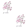 thumbnail image 2 of kurtrusly Rose Tree Lamp Lighted Colorful Artificial Flower Bonsai Lights Gift For Any Occasion Artificial Bonsai Tree Lights PVC white pink white rod 2Set, 2 of 6