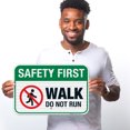 thumbnail image 2 of Pool Sign, Safety First Walk Do Not Run Sign,, 2 of 5