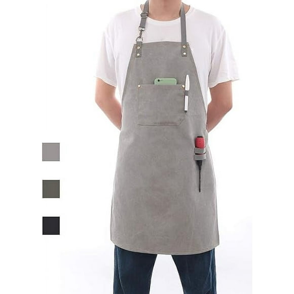 Canvas Apron Heavy-Duty 16OZ Work Apron With Front Pocket Extra Long Straps Adjustable M–XXL