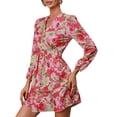 thumbnail image 1 of Vestido de manga larga para mujer Mini vestido floral vintage de vacaciones Abanopi Vestido, 1 of 7