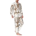 thumbnail image 2 of Fotbe Western Desert Cowboys Pijama de Hombre con Estampado de Manga Larga, Conjunto de 2 Piezas, Ropa de Dormir Suave y Cómoda con Bolsillos-X-Large, 2 of 7