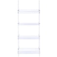 thumbnail image 3 of Bowery Hill Modern 4 Shelf Contemporary Clear Acrylic Ladder Bookcase, 3 of 5
