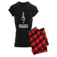 thumbnail image 1 of CafePress - Here Comes Treble Women's Dark Pajamas - Women's Short Sleeve Print T-Shirt and Pants Dark Cotton Pajama Set, 1 of 1