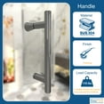 thumbnail image 4 of KeepTech 34X72” 34-35.5”Wx72”H Frameless Bifold Shower Door,Chrome Finish,1/4” (6mm)SGCC Clear Tempered Glass,Panel Bifold Swing Shower Doors,Reversible Installation,ANSI Certified,Rollers Style, 4 of 9