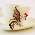 thumbnail image 3 of Llavero de Rhinestone Gallo Colorido Sunnimix Regalos de Cumpleaños Festivales Oro, 3 of 8