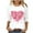 A103 White, variant on Cadancy Valentines Womens Tops Love Heart Graphic 3/4 Sleeve Crew Neck Tunic Blouses Pullover Cute Funny Casual Loose Tee Shirts Trendy Vintage Outfits