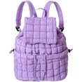 thumbnail image 1 of LHSHID Quilted Backpack for Women Lightweight Puffer Drawstring Padding Hiker Back Pack Travel Backpack College Gym Bag, 1 of 7