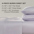 thumbnail image 2 of The Sheet Lab Cloud Embrace Sheet Sets, 4-Piece Queen, Evening Haze Purple, 2 of 8