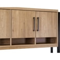 thumbnail image 6 of Contemporary Wood Laminate Hutch With Wood Doors Fully Assembled Light Brown, 6 of 7