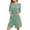 Army Green, variant on Besolor Womens 3/4 Sleeve Robes Pajama Dress Zipper Crewneck Summer Knee Length Bathrobes Nightgown with Pockets