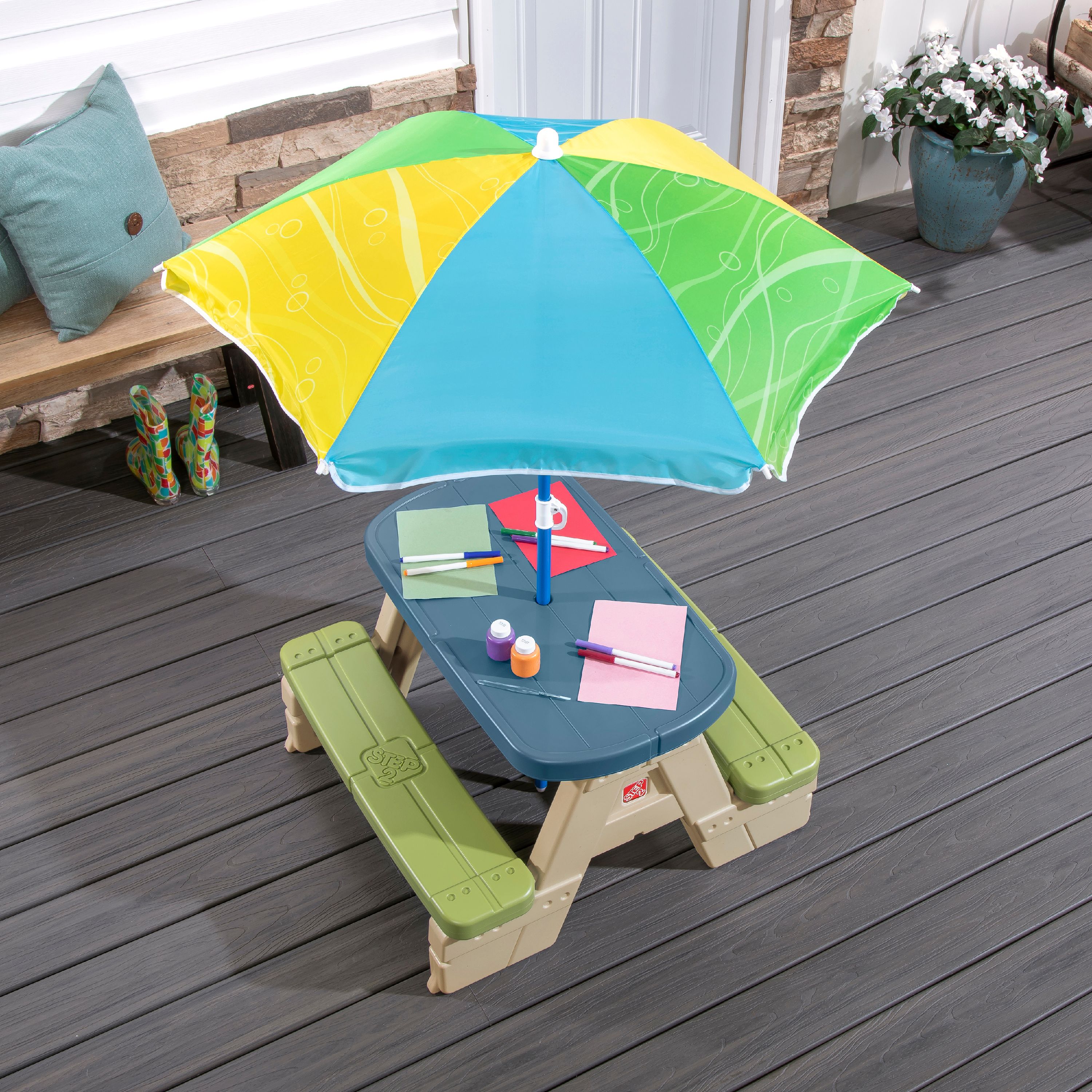 Step2 Sit & Play Kids Picnic Table with Umbrella - image 3 of 10