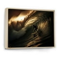 thumbnail image 2 of Designart "Surfers Paradise Wave Photo III" Nautical & Beach Floater Framed Wall Art Print, 2 of 7