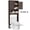 Black, variant on Over the Toilet Storage Cabinet - White Bathroom Shelf Organizer with Adjustable Shelf, Anti-Tip Device, Space-Saving Freestanding Design
