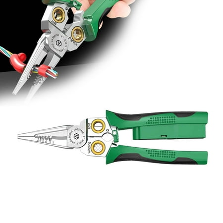 

Electric Tool Wire Strippers With Electricity Measurement Function 8in1 Wire Stripping Pliers For Cutting And Pulling Wires Scissors For Scraping And Pressing Wires With Voltage Test