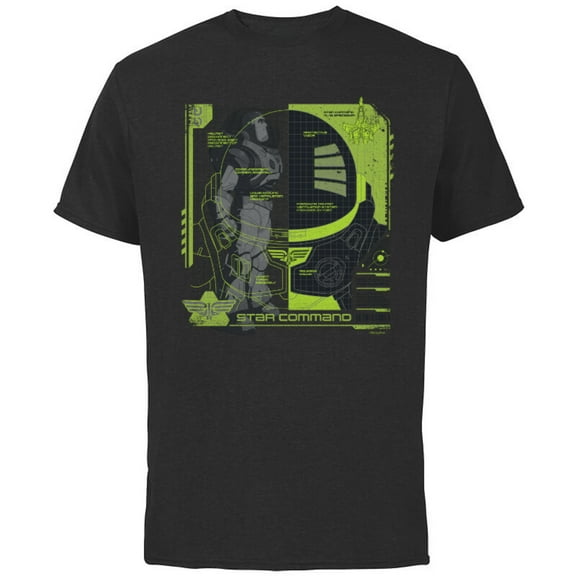 Disney and Pixar’s Lightyear Space Ranger Blueprint - Short Sleeve Cotton T-Shirt for Adults - Customized-Black