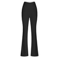 thumbnail image 4 of Womens Bootcut Yoga Pants Tummy Control Soft Flare Leggings High Waisted Boot Leg Lounge Workout Pants With Pockets, 4 of 4