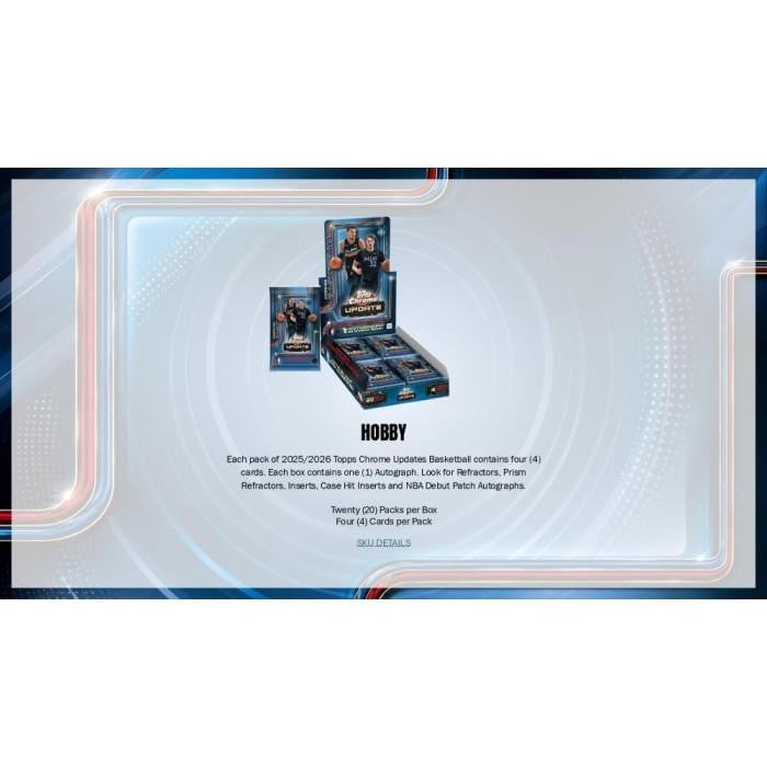 2025-26 Topps Chrome Update Series Basketball Hobby Box