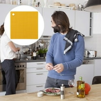 GOOHOCHY 1Pc Silicone Square Pot Holder Mat Non-Slip Thickened Heat Insulation Table Mat