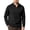 #02 Black, variant on Men's Half Zip Mock Neck Top, Casual Long Sleeve Pullover, Solid Activewear Sweatshirt for Work Athleisure, Khaki 2XL