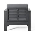 thumbnail image 5 of Christopher Knight Home Louver Outdoor Acacia Wood Outdoor Club Chair with Cushions by  Dark Gray, 5 of 5