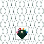 Vickerman 150 Multi-Colored Wide Angle LED Christmas Net Light Set, Green Wire