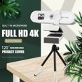 thumbnail image 3 of Caméra Web de Diffusion 4K Full HD avec Mise au Point Automatique pour Diffusion en Direct 2K 4K 2K Blanche, 3 of 9